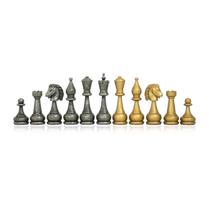 Schachfiguren Oriental - Zink-Druckguß, Königshöhe 100 mm