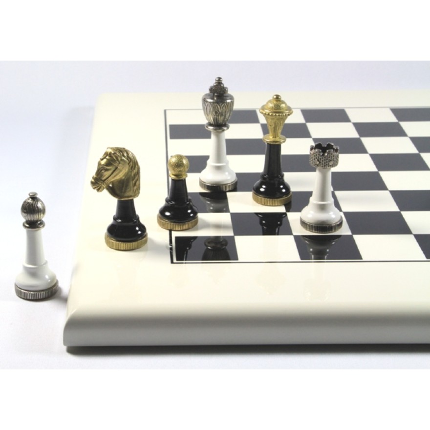 Schach-Set Elixit 'S', Metall und Holz