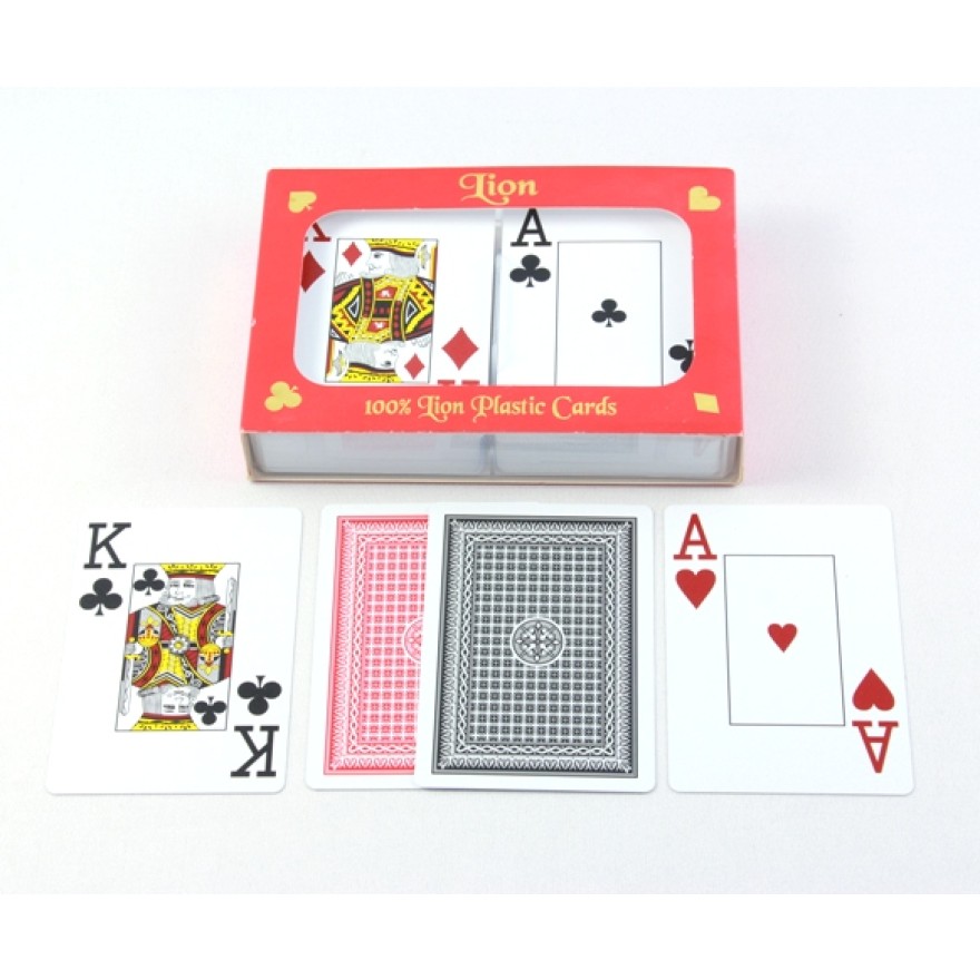Poker Spielkarten aus 100% Plastik, Doppeldeck