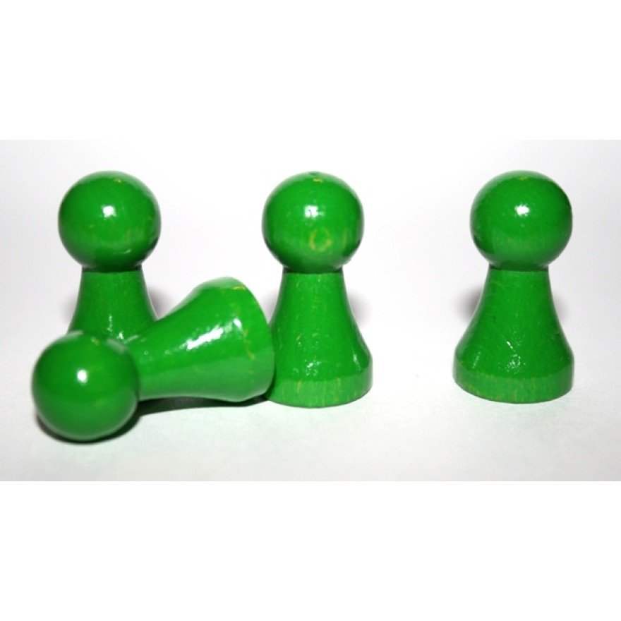 Spielkegel Holz 27/15 mm Farbe grün