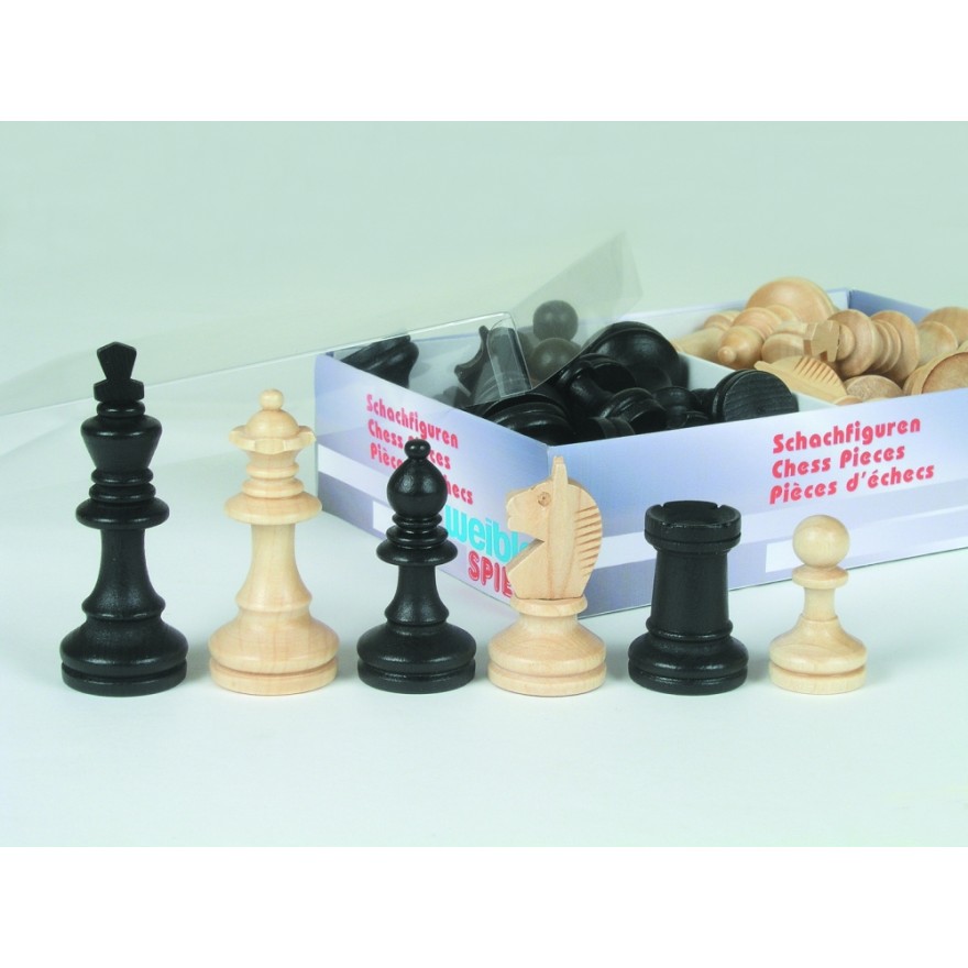 Schachfiguren Bohemia Staunton schwarz 84 mm
