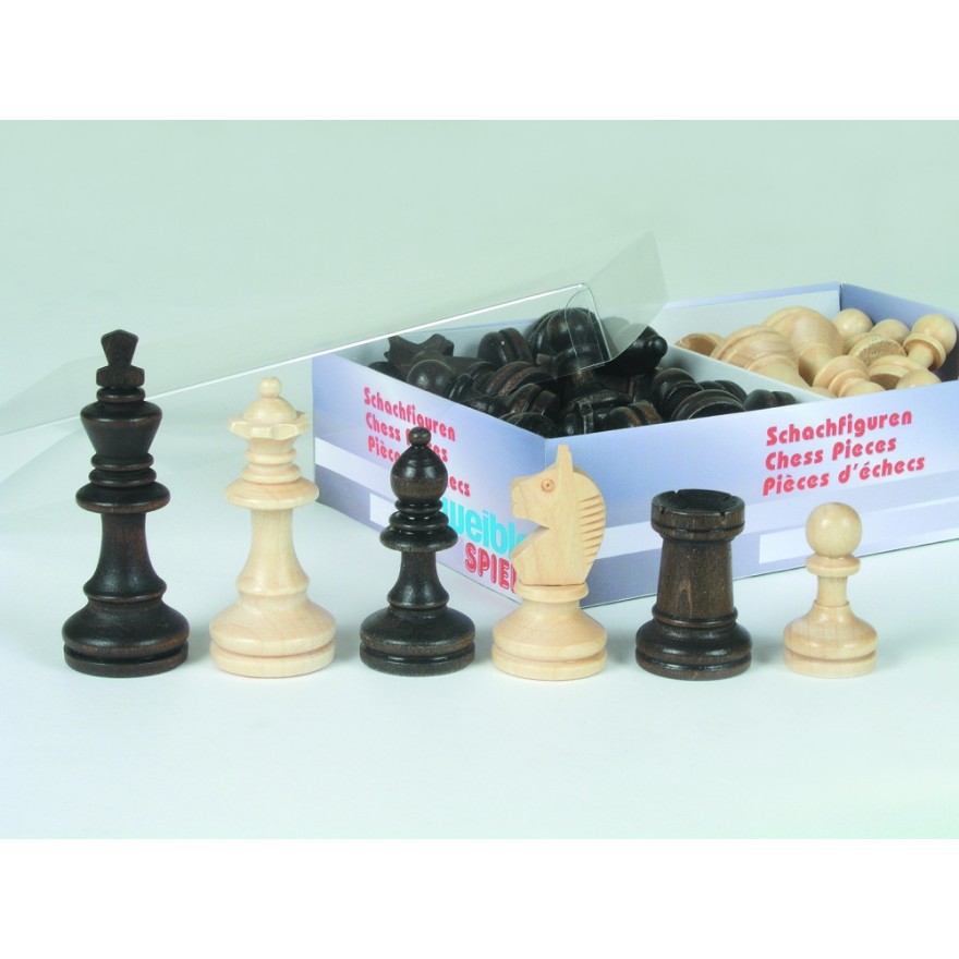 Schachfiguren Bohemia Staunton braun 45 mm