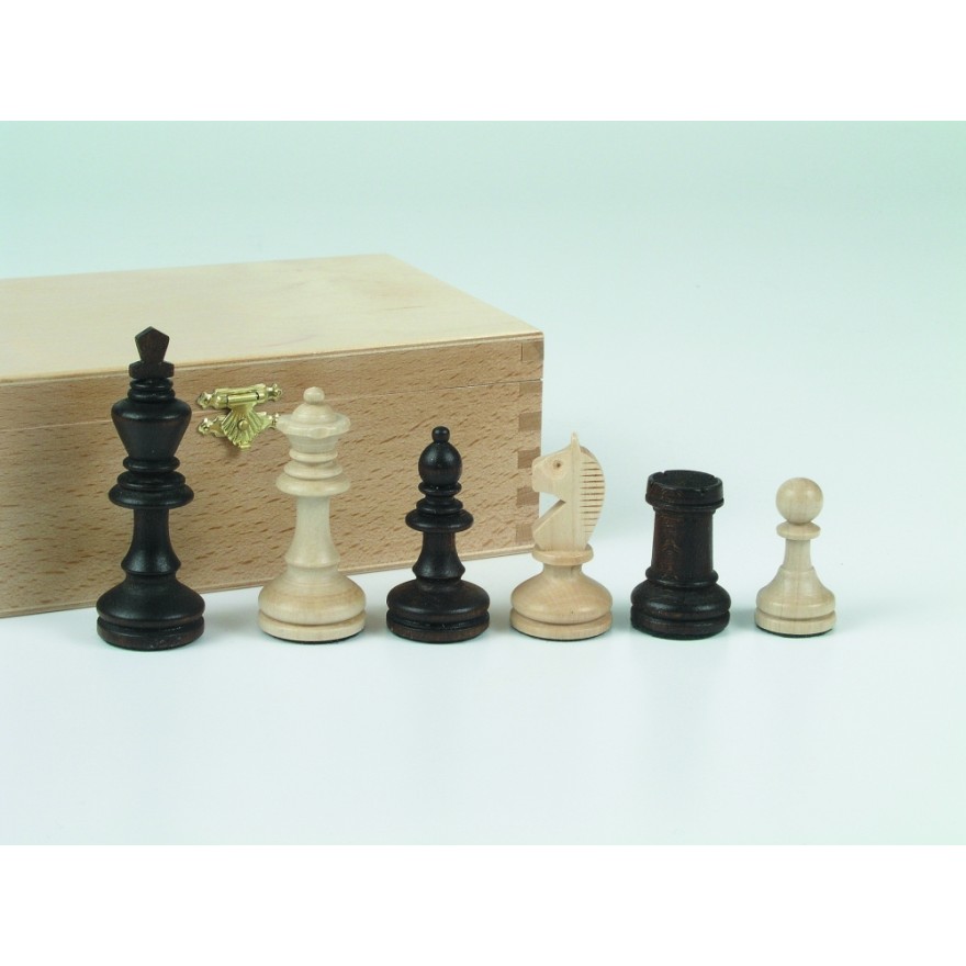 Schachfiguren Bohemia Staunton braun 72 mm