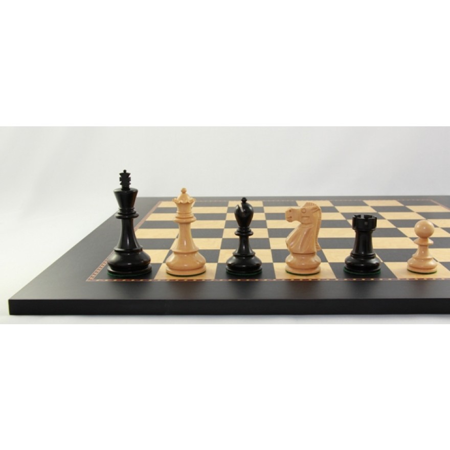 Schachfiguren mit Schachbrett Schach-Set Black Classic Staunton 95 