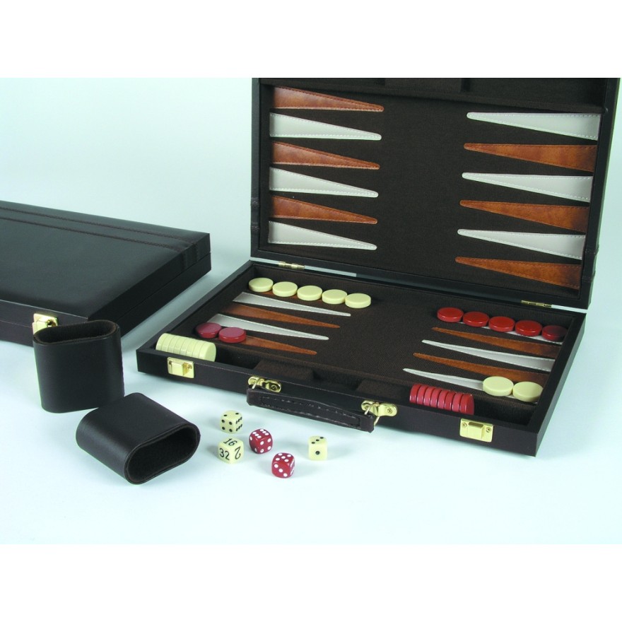 Backgammon Koffer Brown Classic - Ausführung 1B
