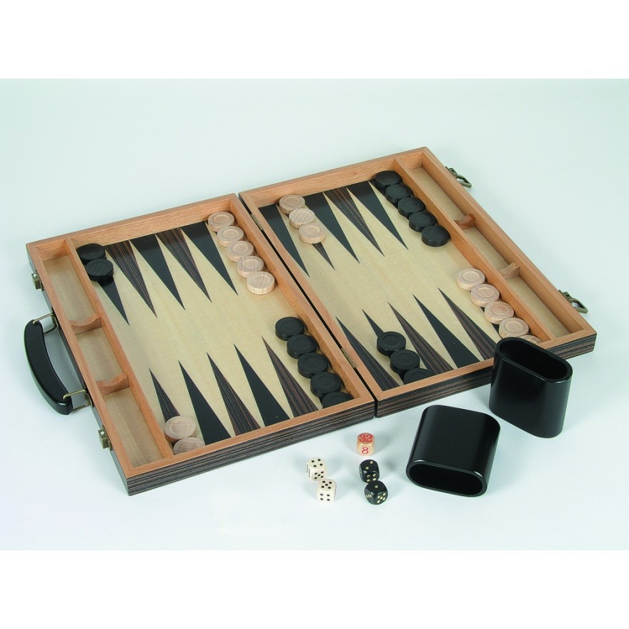 Backgammon Koffer Ebenholz, Ausführung II. Wahl