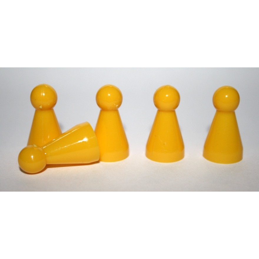 Spielkegel Kunststoff 24/12 mm, Farbe gelb