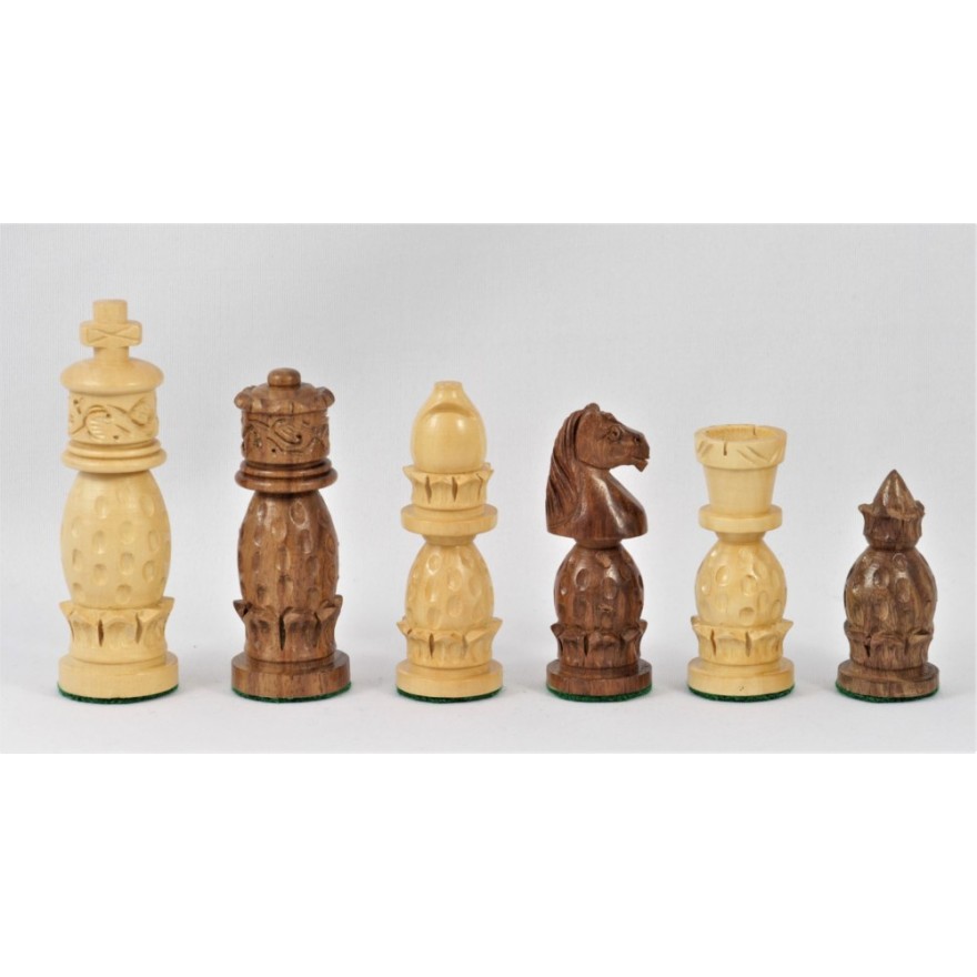 Schachfiguren Teak und Buchsbaum, Königshöhe 100 mm, Musterstück, Artikel verkauft!