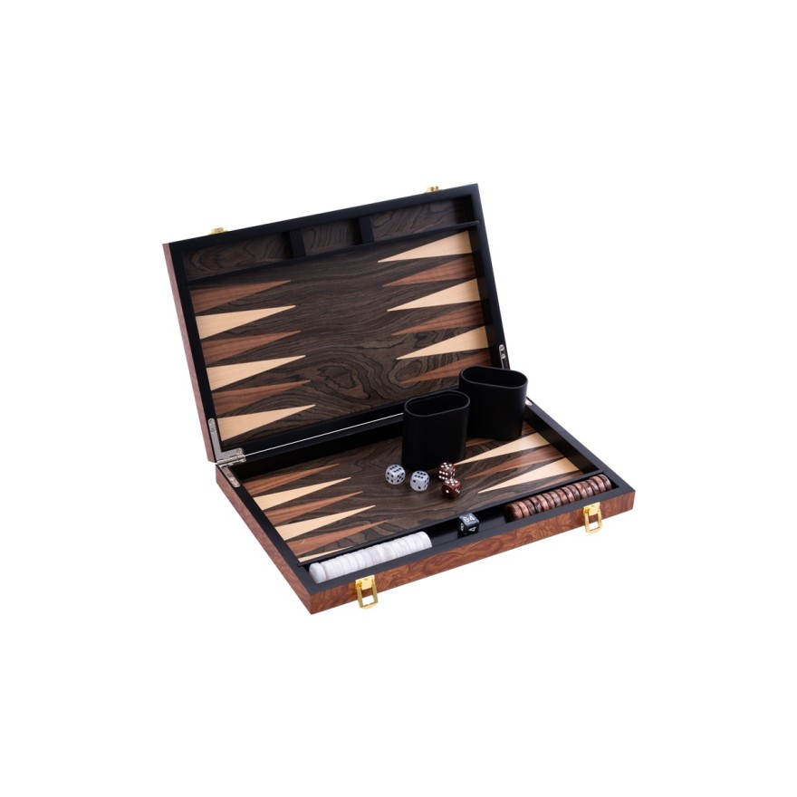 Backgammon - Exklusive Kassette aus Holz 45,5 x 26 cm