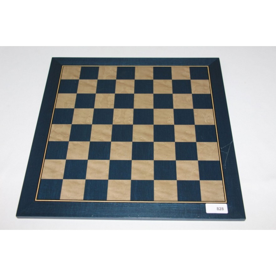 Schachbrett blau und grau - Feldgröße 40 mm, Intarsie, mit Ader, Ausführung II. Wahl, Artikel verkauft