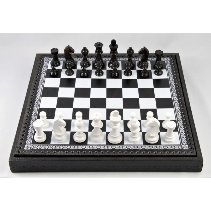 Schach Set schwarz und weiß, Ausführung 1B