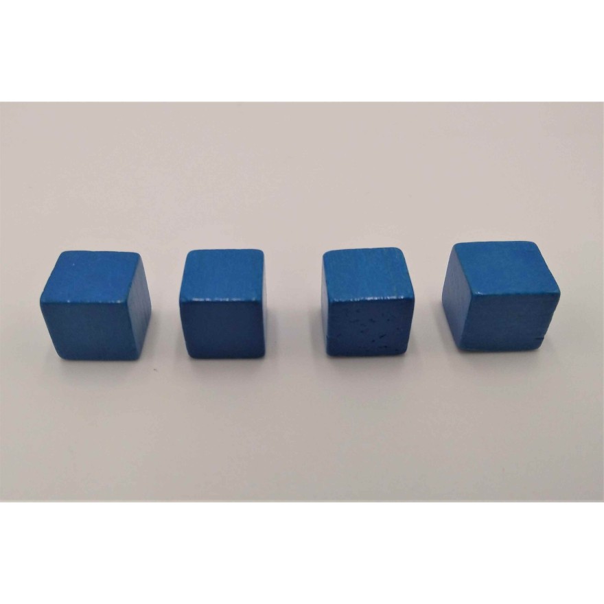 Spiel-Quader Holz 10 mm Farbe blau