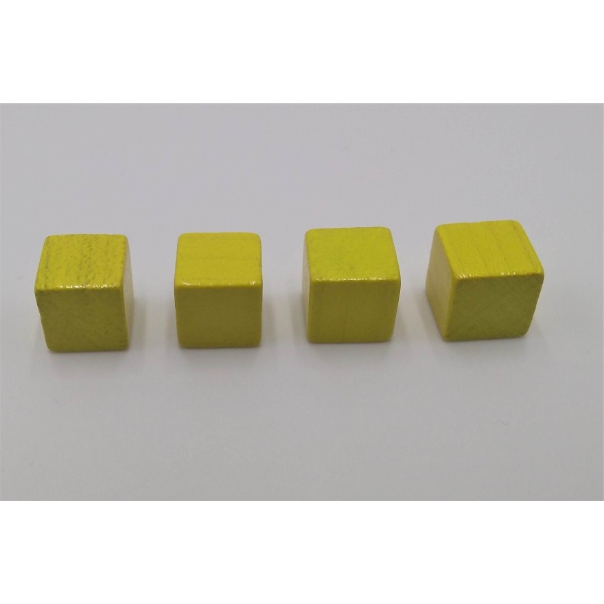 Spiel-Quader Holz 10 mm Farbe gelb
