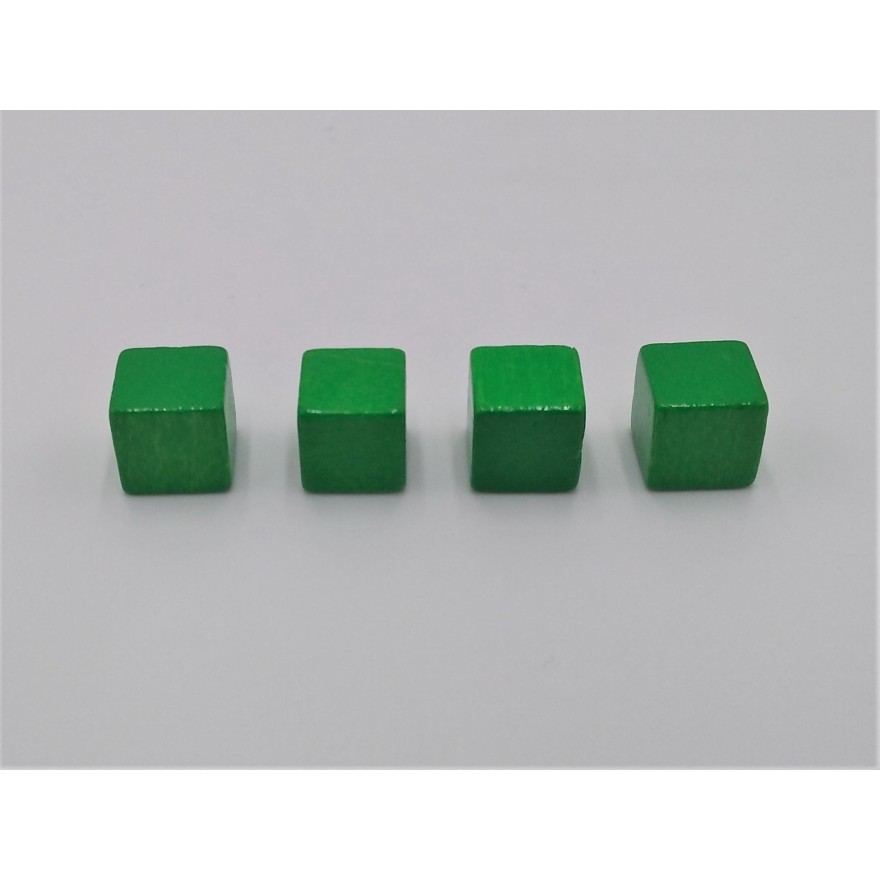 Spiel-Quader Holz 10 mm Farbe grün