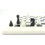Schachbrett weiß lackiert und schwarz bedruckt