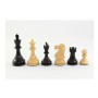 Original Jaques Staunton - exklusive Schachfiguren, Königshöhe 95 mm, schönder handgeschnitzter Springer, gewichtet