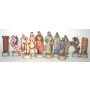 Schachfiguren aus Polyresin, handbemalt, Kreuzritter/Morgenland