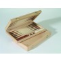 Backgammon - Kassette aus Buche, natur, Ausführung II. Wahl