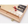 Backgammon - Kassette aus Buche, natur, mit Steinablage