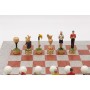 Schach-Set Golf aus Metall, handbemalt