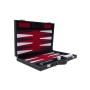 Backgammon Koffer rot/schwarz/weiß 38 x 23 cm