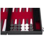 Backgammon Koffer rot/schwarz/weiß 38 x 23 cm