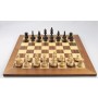 Schach Set Staunton Form, Buchsbaum mit faltbarem Schachbrett, Ausführung 1B