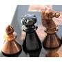 Schachspiel - Alabaster braun/schwarz, Ausführung 1B