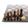 Schachspiel - Alabaster braun/schwarz, Ausführung 1B