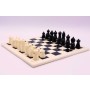 Schachspiel - Alabaster schwarz und weiß, moderne Schachfiguren, Ausführung 1B, Einzelstück