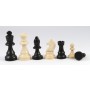 Schach-Set Buche schwarz und natur 74 mm