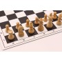 Schach Set Akazie, Königshöhe 76 mm, Ausführung 1B, Schachplane Kunststoff