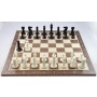 Schach Set 'Exclusive Staunton', Kunststoff 98 mm, Schachbrett Nussbaum und Ahorn Intarsie