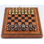 Schach-Set Porcate, Metall und Salpaleder