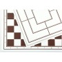 Schach- Dame- und Mühleplan, faltbar - Kunststoff, Feldgröße 35 mm