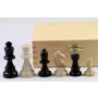 Schachfiguren Staunton schwarz 76 mm im Holzkasten