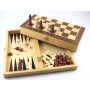 Schach, Dame und Backgammon-Kassette, Ausführung 1B