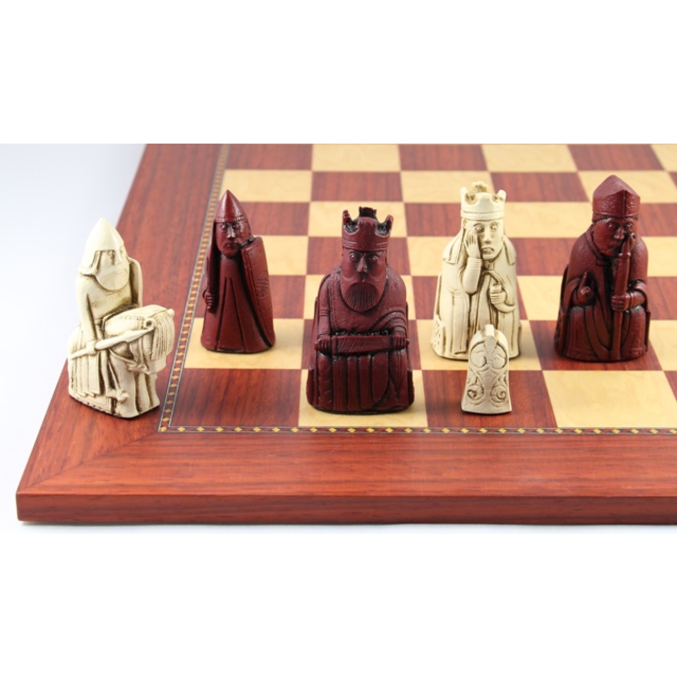 LEWIS   roh Schachfiguren MITTELGROß Schach  geschichte  Schachspiel 